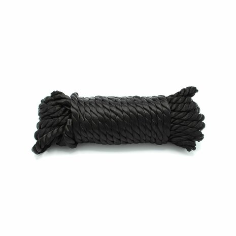 Deluxe Bondage Touw in Zwart - Hoogwaardig, Zacht en Duurzaam Polyester - 10m Lengte