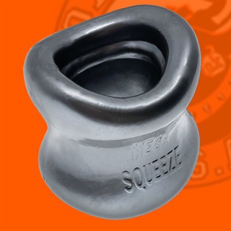 Oxballs - Mega Squeeze - Rekbare Ballstretcher van TPR - Steel/Zilver