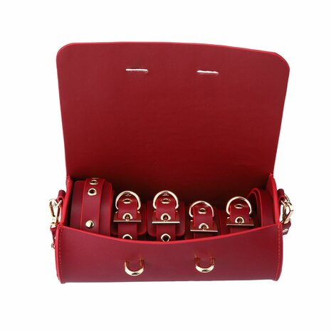 Kiotos - BDSM Fancy 5 Item Kit - Luxe Draagtas met 5 Verschillende BDSM Artikelen - Rood