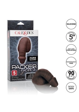Calexotics - Siliconen Packing Penis - Slappe Penis - FtM Drag - 12,75 cm - chocolate/donkerbruin