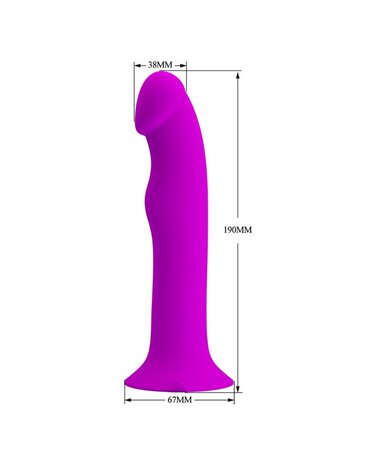 Pretty Love - Murray - Vibrerende Dildo - 19 cm - Dieproze - USB Oplaadbaar - Siliconen