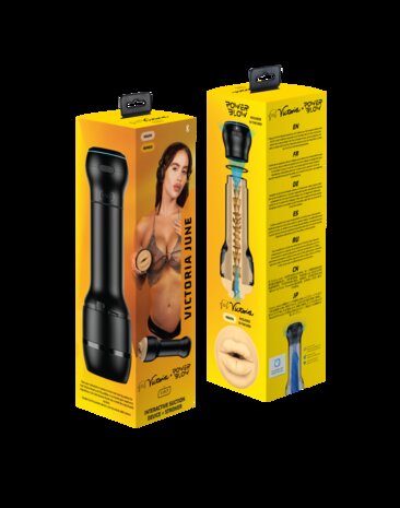 Kiiroo - Combo Set - Interactieve PowerBlow Zuigmasturbator en FeelStar Victoria June Mond Stroker - Een Revolutionaire Beleving