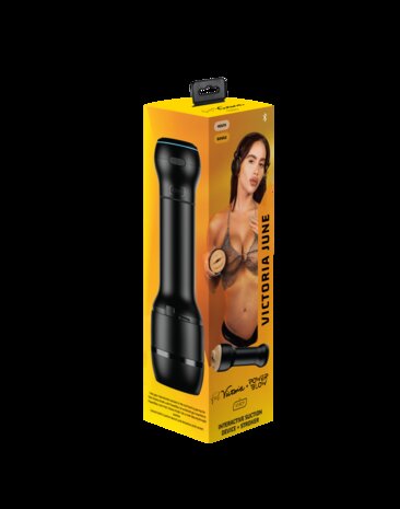 Kiiroo - Combo Set - Interactieve PowerBlow Zuigmasturbator en FeelStar Victoria June Mond Stroker - Een Revolutionaire Beleving