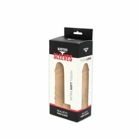 Kiotos - Realistische Penis Sleeve - Extra Soft - Met Ballstretcher - Comfort, Plezier en Extra Omtrek