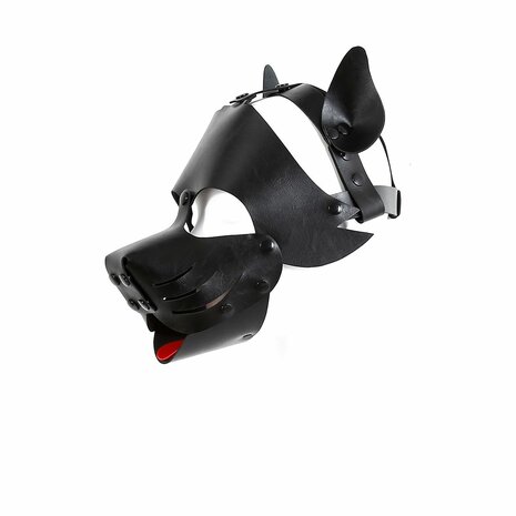 Kiotos - Puppy Masker - Dog Hood - Kunstleer - Zwart