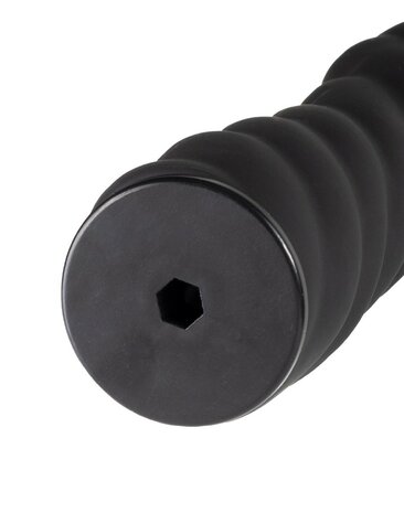 Rimba Latex Play - Verwisselbare Dildo voor Strap-on - Zwart - Ø3.4 x 16 cm - 160 mm lengte - 34 mm diameter
