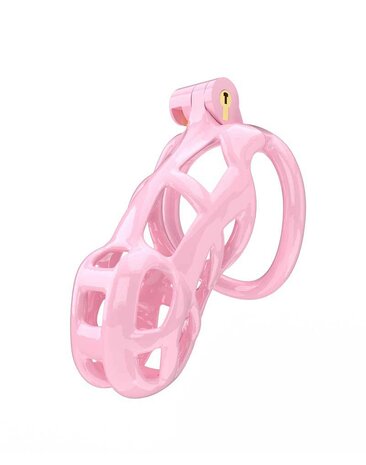 Rimba Toys - P-Cage PC01 - Kunststof Kuisheidskooi - Peniskooi - Chastity - Roze - Medium