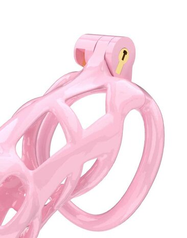 Rimba Toys - P-Cage PC01 - Kunststof Kuisheidskooi - Peniskooi - Chastity - Roze - Medium