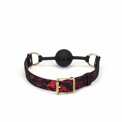 Liebe Seele - Victorian Garden - Ball Gag - Zwart/Rood