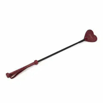 Liebe Seele - Wine Red - Riding Crop - Paardrijzweep met hartvormige lederen tip - Luxe En exclusief ontwerp