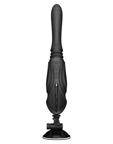 Zalo - Sesh - Verwarmende Stotende Vibrator met Afstandsbediening - Obsidian Zwart