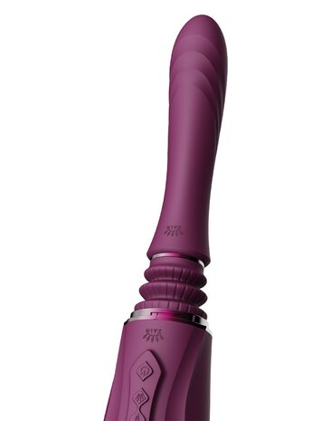 Zalo - Sesh - Verwarmende Stotende Vibrator met Afstandsbediening - Amethyst Paars