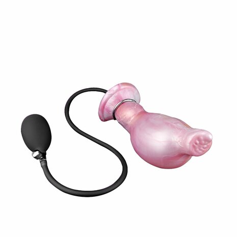 Kiotos Monstar - Breezefury - Opblaasbare Dildo - Roze/Wit