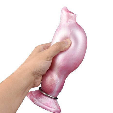 Kiotos Monstar - Breezefury - Opblaasbare Dildo - Roze/Wit