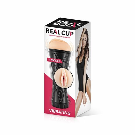Real Body - Real Cup - Vibrerende Masturbator Cup - Vagina - 7 standen