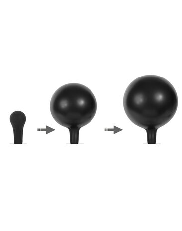 Rimba - Opblaasbare Anaalplug met Pomp - Siliconen - Zwart