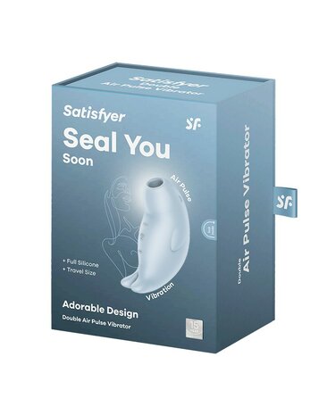 Satisfyer - Seal You Soon - Luchtdruk Vibrator met Vibratie - Lichtblauw