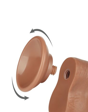 Lovetoy - Dildo Met Sliding Skin Technologie - 20  x 3.9 cm - Verwijderbare Zuignap - Medium Huidskleur