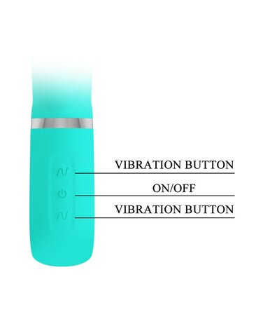 Pretty Love - Prescott - Rabbit Vibrator - Dubbele Motor - Turquoise