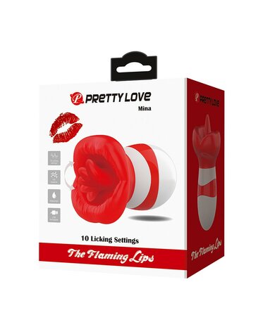 Pretty Love - Mina - Clitoris Vibrator - Likkende Tong Functie - Rood
