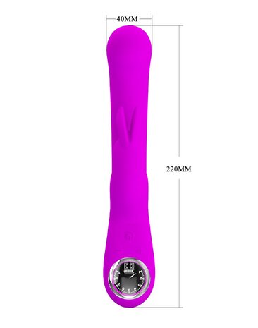 Pretty Love - Lamar - Rabbit Vibrator- Tarzan Vibrator - Met LCD Display - Dieproze