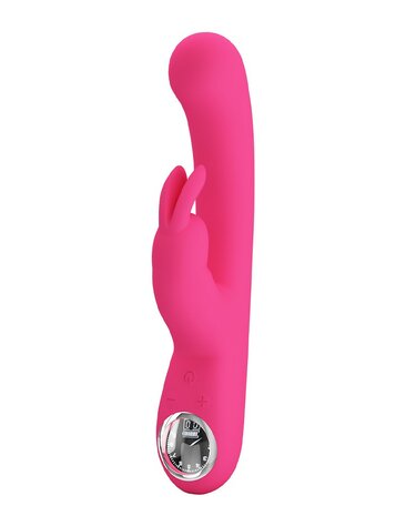 Pretty Love - Lamar - Rabbit Vibrator- Tarzan Vibrator - Met LCD Display - Roze