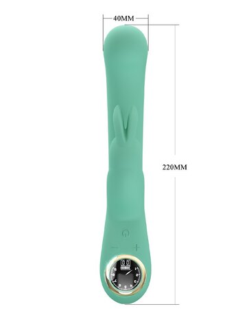 Pretty Love - Lamar - Rabbit Vibrator- Tarzan Vibrator - Met LCD Display - Lichtblauw