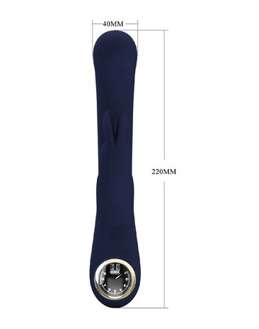 Pretty Love - Lamar - Rabbit Vibrator- Tarzan Vibrator - Met LCD Display - Donkerblauw