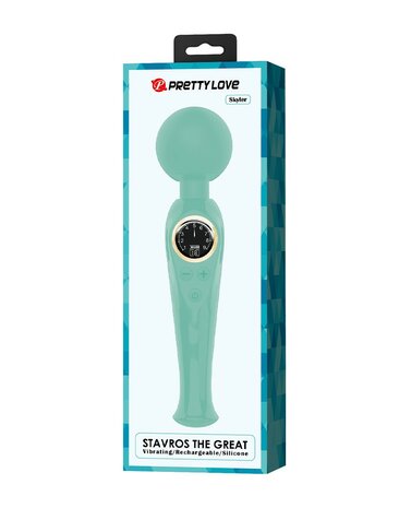 Pretty Love - Skyler - Wand Vibrator - Met LCD Display - Turquoise