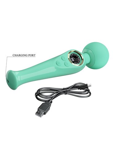 Pretty Love - Skyler - Wand Vibrator - Met LCD Display - Turquoise