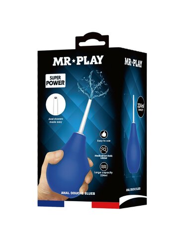 Mr. Play - Anaal Douche - Handzaam Model - Smalle Canule - Blauw