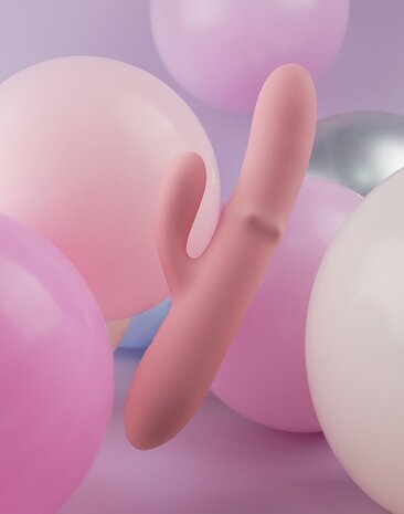 Svakom - Mora Neo - Interactieve Rabbit Vibrator met stotende kralen-ring - App Control - Roze