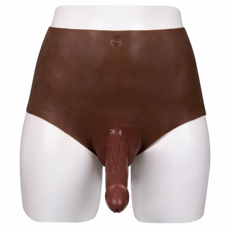 XX-DreamToys - Bodysuit - Female to Male - Drag - Ultra Realistisch Onderlichaam met Penis - Bruin - Maat L