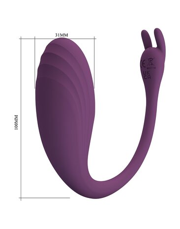 Pretty Love - Catalina - Draagbare Vibrator met App-bediening - Paars