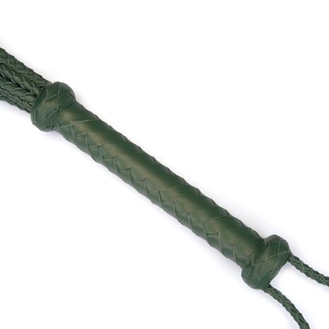 Liebe Seele - Mossy Green - Luxe Gevlochten Flogger - Cat-o-Nine Tails - Exclusief En Handgemaakt In Japan