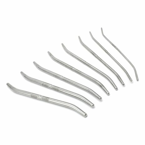 Kiotos Steel - Double End Dilator Set met Curve - RVS - 8 stuks