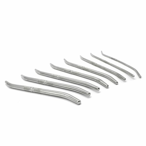 Kiotos Steel - Double End Dilator Set met Curve - RVS - 8 stuks