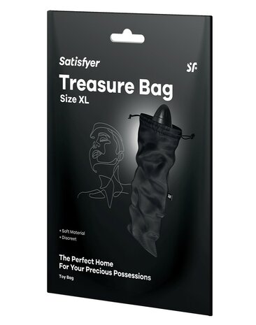 Satisfyer Treasure Bag - Speeltjes Opbergtas - Maat XL - Zwart