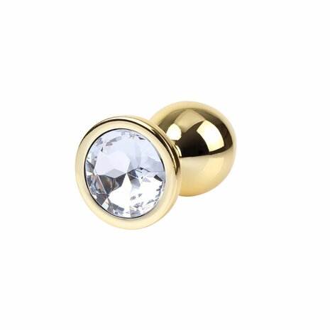 Matrix Mont - Clear Gem - Gouden Anaal Plug - Diameter 33 mm - Aluminium - Maat M