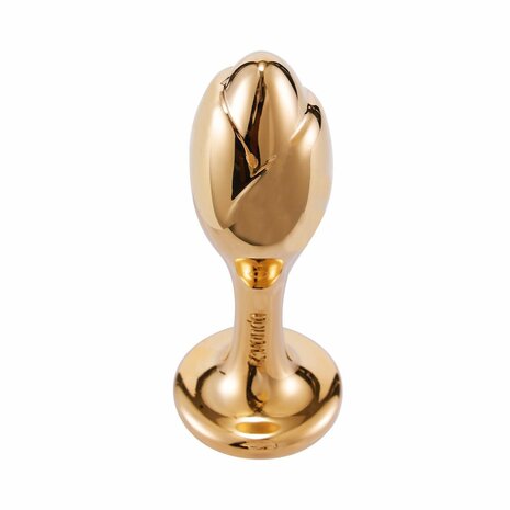 Sevanda - Flogger met Sleutelhanger, Bedel en Tulpvormige Buttplug - Wit/Goud