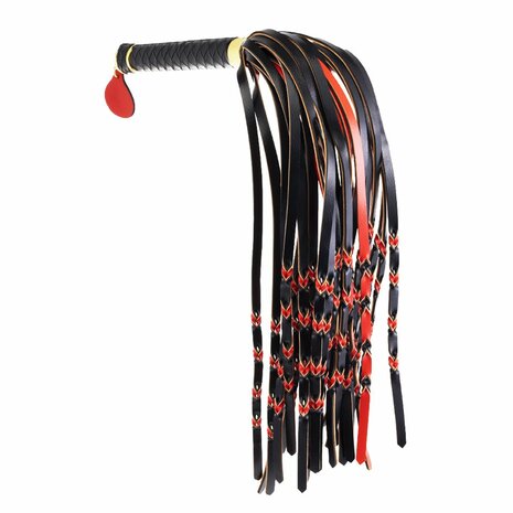 Sevanda - Gevlochten Flogger - Zwart/Rood