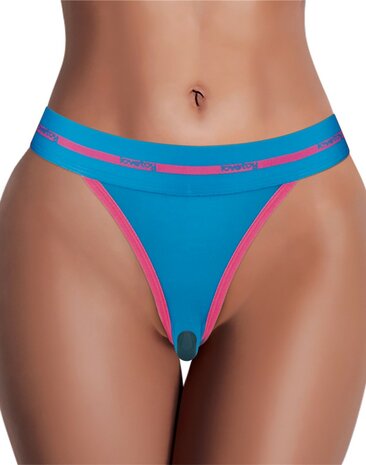 LoveToy - Getting me Wet - Bedrukt Vibrerend Sexy Slipje - Blauw