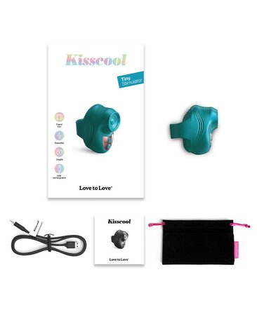 Love to Love - Kisscoll - Vinger Vibrator met Tapping Functie - Parelmoer Groen