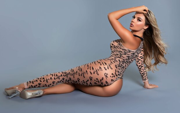 Be Wicked - Fiercely Wild - Bodystocking - Panter Print - One Size