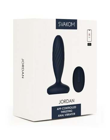 Svakom - Jordan - Stotende Anaal Vibrator - Met App Control - Marine Blauw