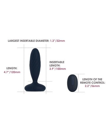 Svakom - Jordan - Stotende Anaal Vibrator - Met App Control - Marine Blauw