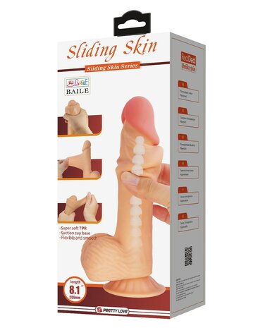 Pretty Love - Lisle - Sliding Skin Dildo -  20.6 x 4.4  cm - Lichte Huidskleur