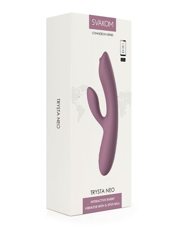 Svakom - Trysta Neo - Interactieve Rabbit Vibrator met G-Spot Balletje - Pink