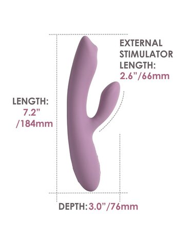 Svakom - Trysta Neo - Interactieve Rabbit Vibrator met G-Spot Balletje - Pink