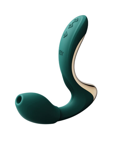 Zalo - Talis - G-Spot Pulsewave Vibrator met Zuigfunctie en Verwarmfunctie - Smaragd Groen